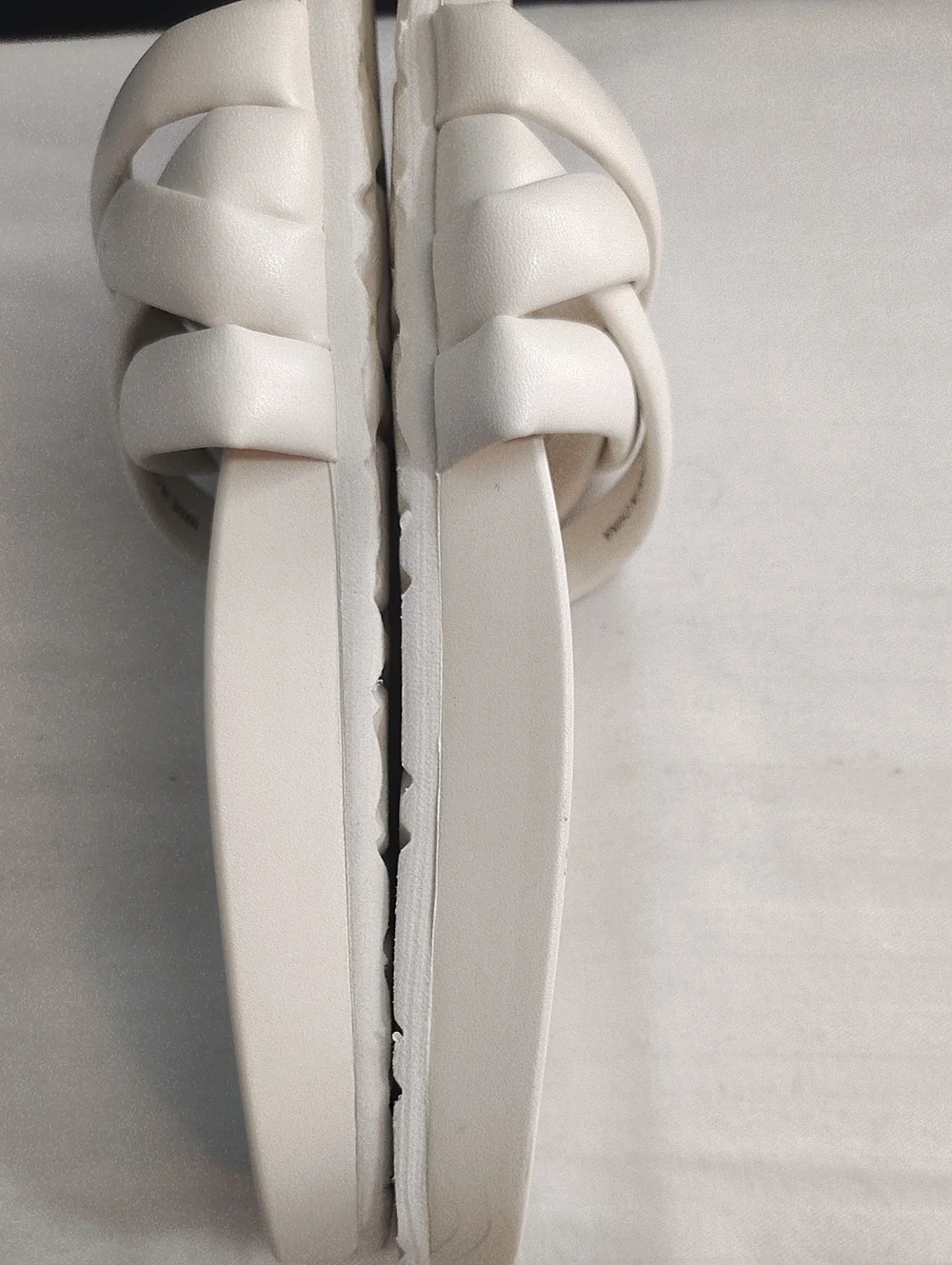J. Crew White Crisscross Slide Sandals Size 8